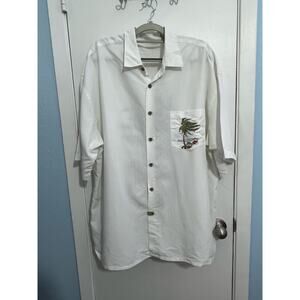 Bamboo Cay Christmas Shirt XXL Embroidered Santa's Hula Lounge Hula Girl